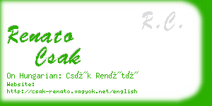 renato csak business card